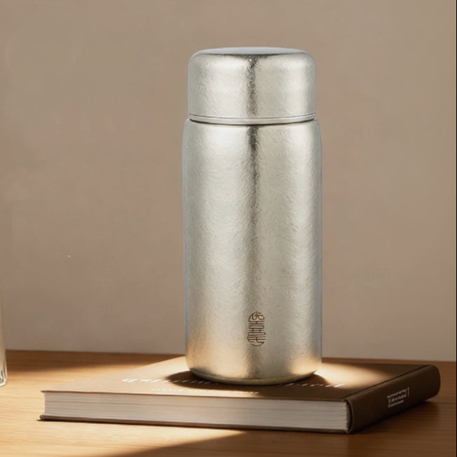 Pure Titanium Mini Flask 200mL｜Compact & Lightweight · Double-Wall Insulation · Pure Titanium Inside & Out
