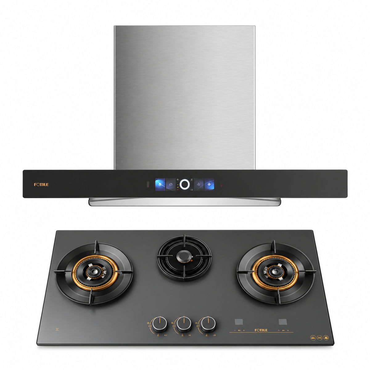 90cm Rangehood & Gas Cooktop Package – EMG9066-Y + GLG90315-Y
