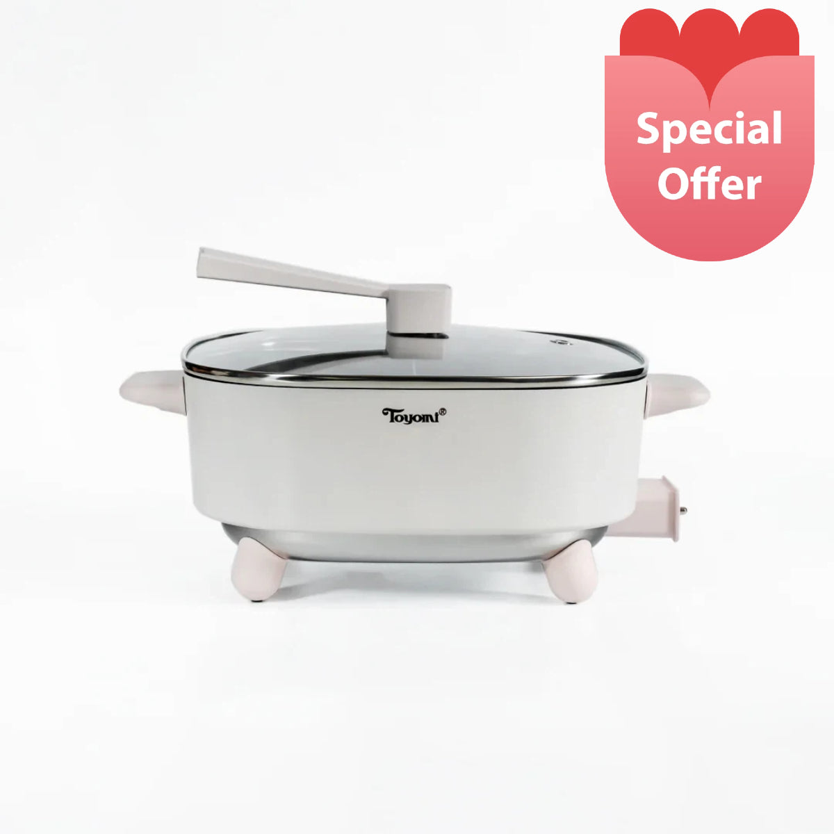 4.5L鸳鸯双味电火锅MC5001｜双锅二合一设计・可调温控・耐热玻璃锅盖