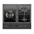 GLG60305-Y 600mm 3 Burner Black Glass Cooktoop Matte Grey