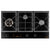 GLG90305 600mm 3 Burner Black Glass Cooktoop