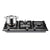 GLG90305-Y 600mm 3 Burner Black Glass Cooktoop Matte Grey