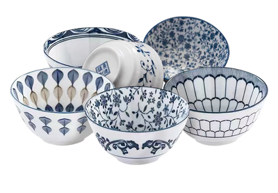 Jingdezhen porcelain
6-piece bowl set