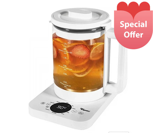 高硼硅玻璃透明电水壶WK1717｜智能触控 · 多功能加热 · 长效保温