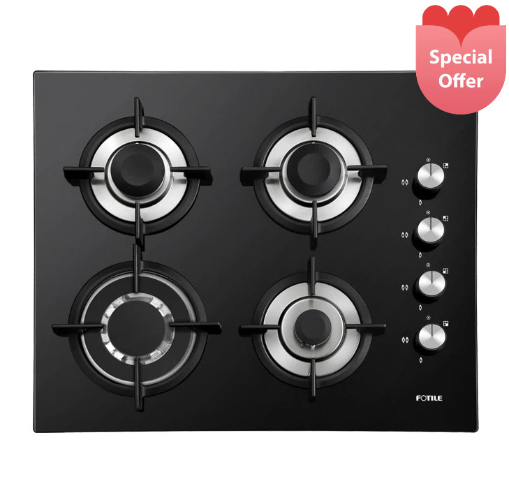 GLG60409S 60厘米4眼大火力燃气灶 黑色玻璃 