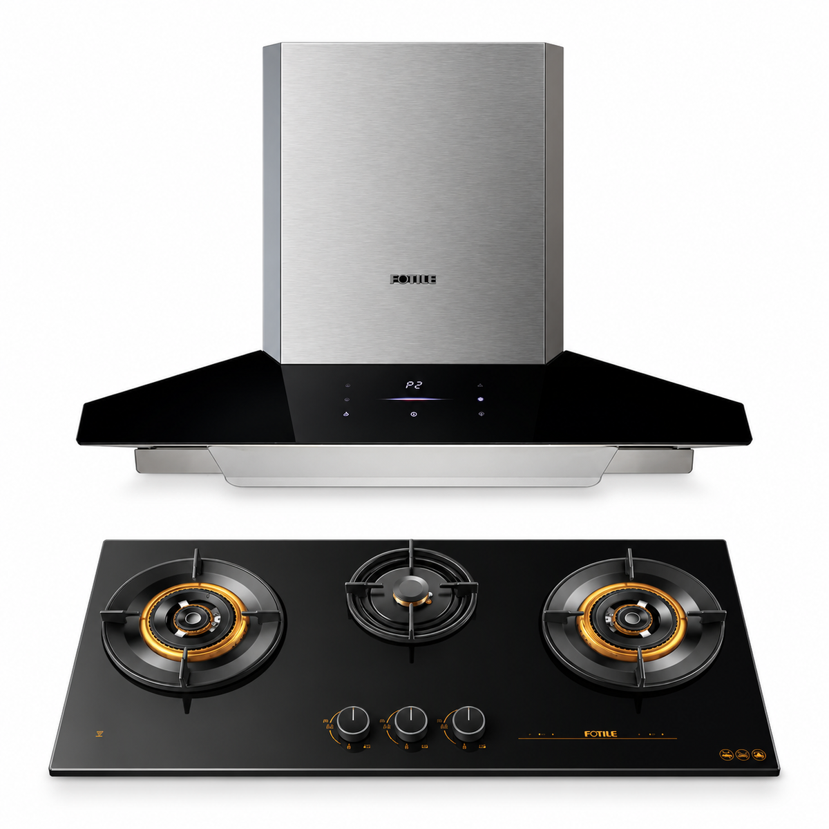 90cm Rangehood & Gas Cooktop Package – EMG9050S + GLG90315